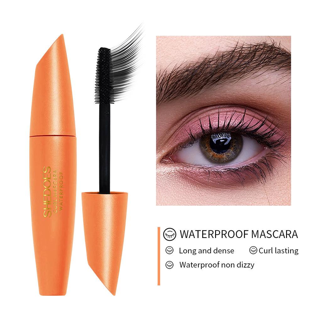 Tri-color Mascara Waterproof Volumizing Slim Long Lasting Quick Drying Mascara Without Halo
