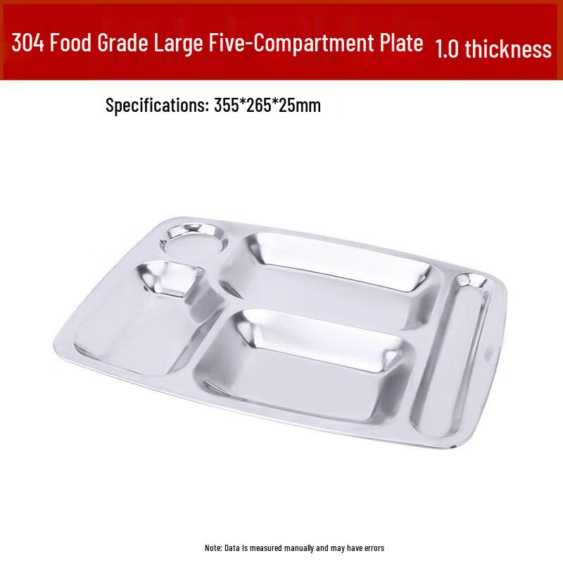 Stainless Steel Divided Meal Tray