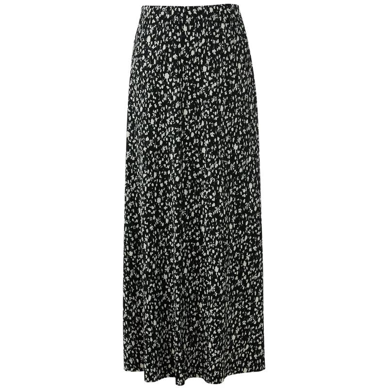 Sancai 2026 Autumn Floral High-Waist A-line Skirt L