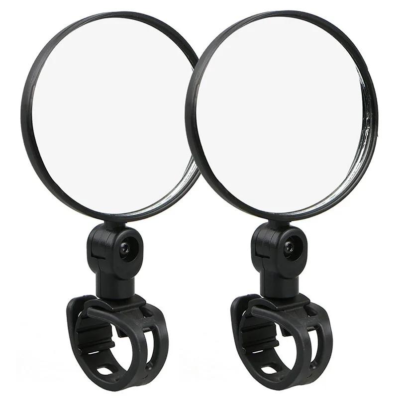 Bicycle Motorcycle Rearview Mirror Universal 360 Rotation Adjustable Round Ellipse Rear View Mirrors For Road Bike Accessories