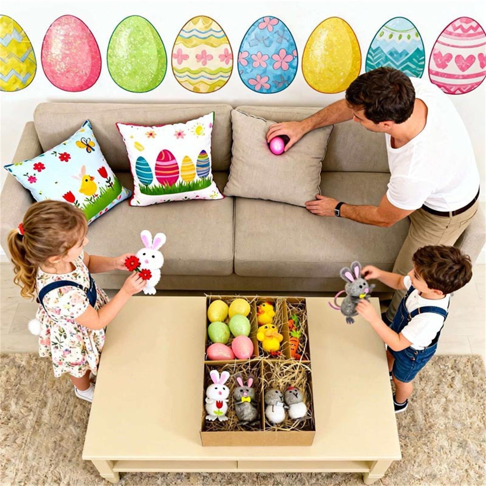

Easter Set Carrots, Colorful Eggs, Chicks, Silk Festival Party Decoration, Interactive one size