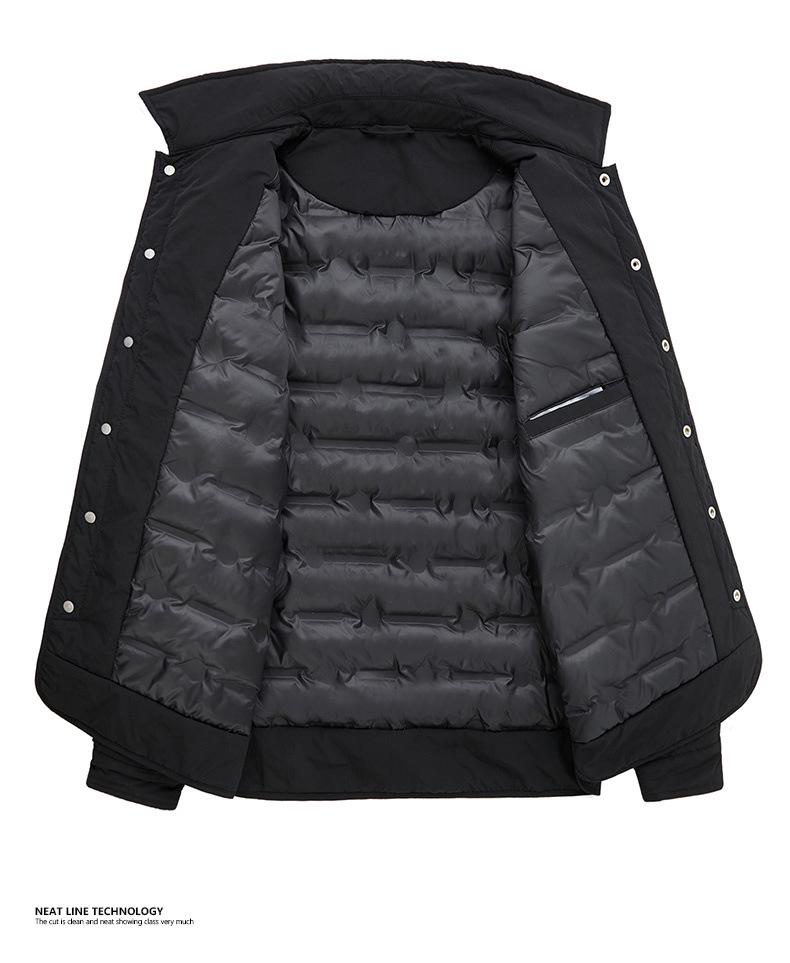 Men's Cross-Border Down Feather Jacket: 50% Down, Lapel, Short, Trendy Winter Workwear