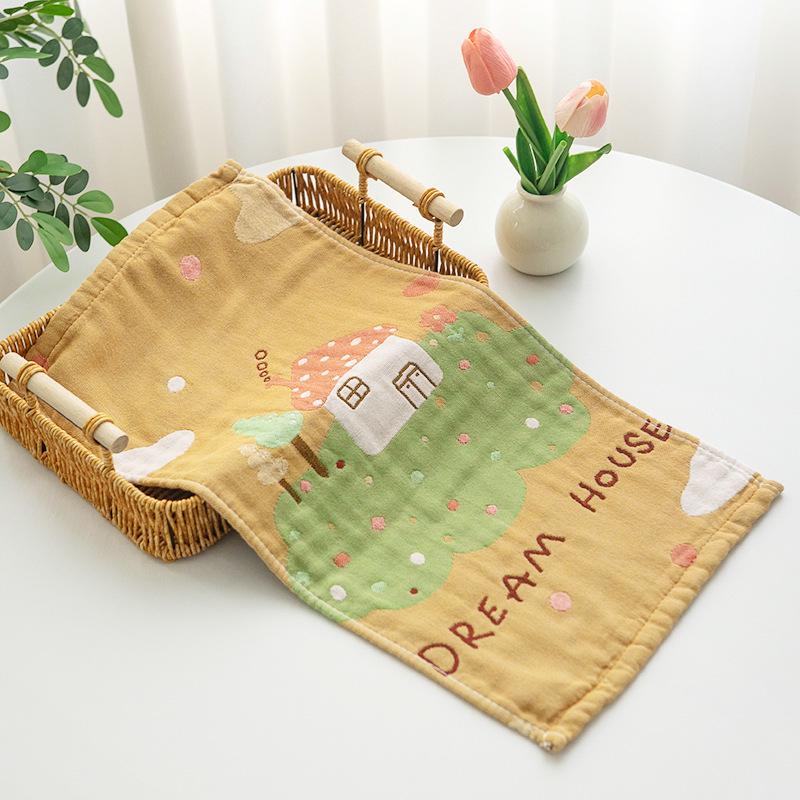 New Style Three-Layer Gauze Cotton Towel for Children - Absorbent Large Towel for Kindergarten Use