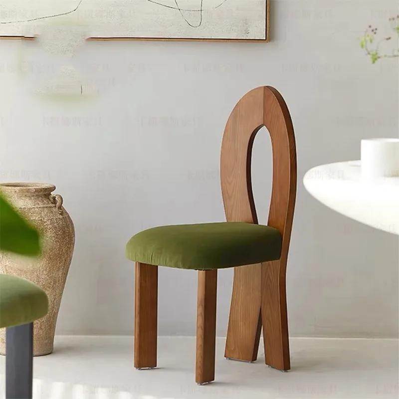 Official New Middle-Ancient Home Design Man Fish Chair Home Dining Chair Creative Retro B & B Cosmetic Chair Armchair