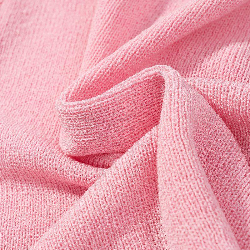 Kaslead New Women clothes Western Style Fashion Simple and Versatile Short sleeve Lace up Knit cardigan