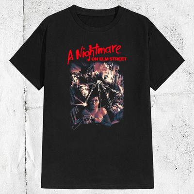 Vintage 80s A Nightmare On Elm Street Halloween Horror Movie T-shirt