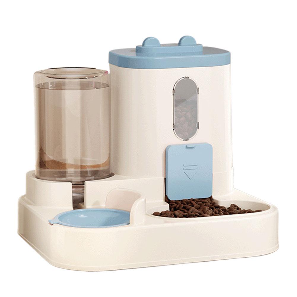 2-in-1 Automatic Feeder Cat Dog Food Bowl Water Dispenser Capacity Machine Large Pet And Drinki Q2D7
