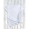 Europäische Größe 1 Stück Damen Freizeit-T-Shirt mit Rundhalsausschnitt, rosa Valentinstags-LOVE-Schriftzug und Leopardenmuster-Herzdesign