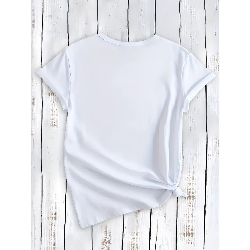 Europäische Größe 1 Stück Damen Freizeit-T-Shirt mit Rundhalsausschnitt, rosa Valentinstags-LOVE-Schriftzug und Leopardenmuster-Herzdesign