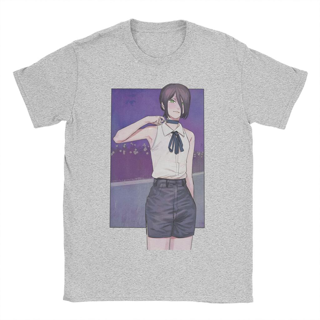 Men Women Chainsaw Man Reze Bombs Devil T Shirt Movie Pure Cotton Clothing Creative Short Sleeve O Neck Tee Shirt Summer TShirt