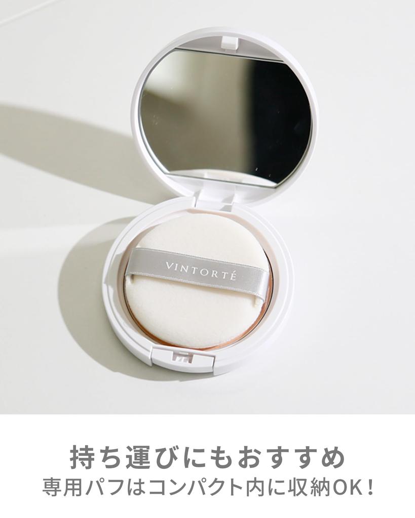 SPF47 PA++ Equivalent Mineral UV Clear Powder for Face, VINTORTE, Glowing, Touch-Up Powder