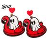 Heart Shaped Ornament Earrings 1 Pair Summer Halloween Ghost for Women Cute Lightweight Comfortable Earring Dangles Pool Float Dangle Drop Earrings,