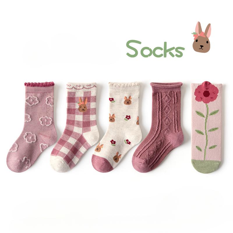 Kid's Socks Girls Socks Sweet Fancy Sock Baby Toddler Spring Autumn Winter Socks Children