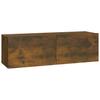 8 piece TV cabinet set smoked oak effect particleboard