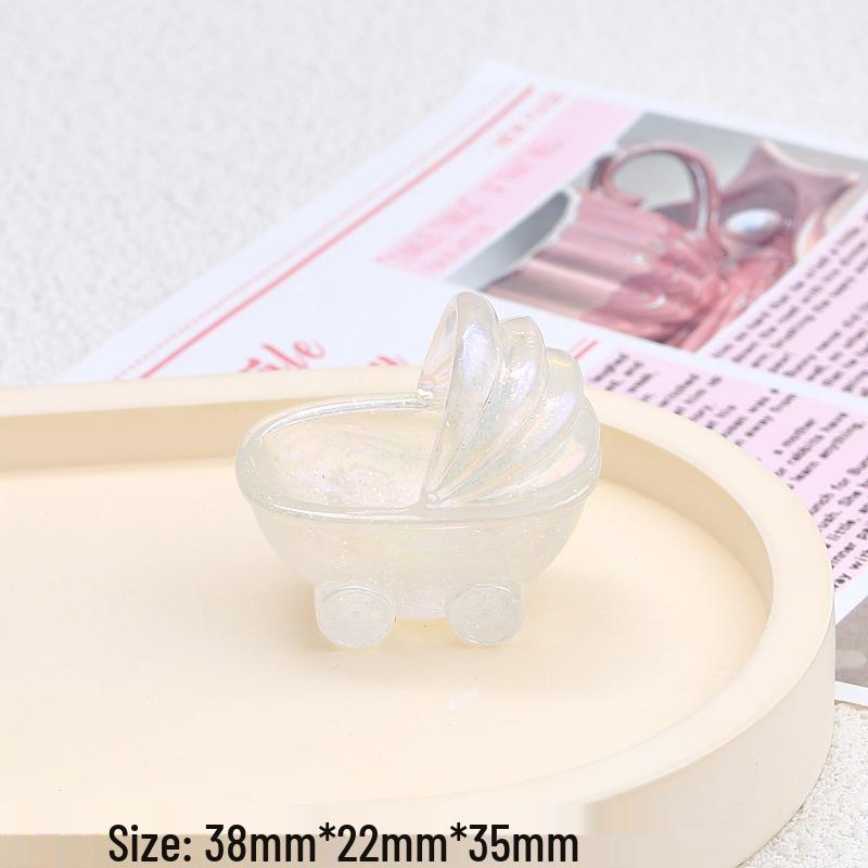 3D Cartoon Stroller Resin Accessories - Handmade DIY Decoration Ornaments
