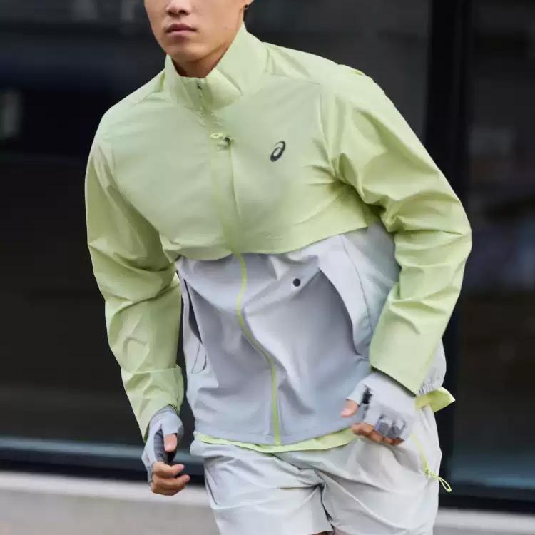 ASICS Outdoor Water-Resistant Breathable Reflective Comfortable Stand Collar Sports Running Long Sleeve Jacket Men jackets 2011D749-300