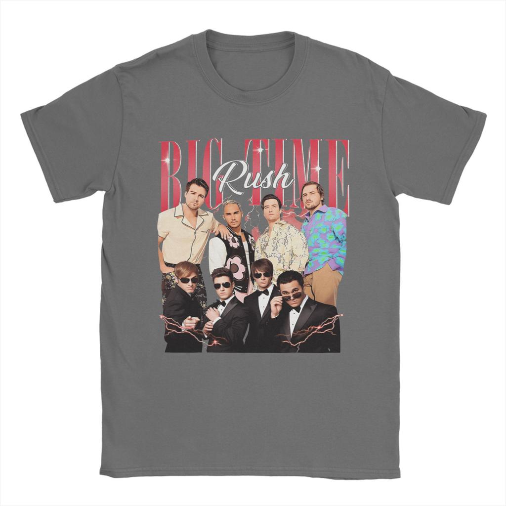 Big Time Rush Band T-Shirt Sommer 100 Baumwoll-T-Shirts für Männer Mode Bedrucktes T-Shirt Kurzärmelig Y2K Lustige T-Shirts