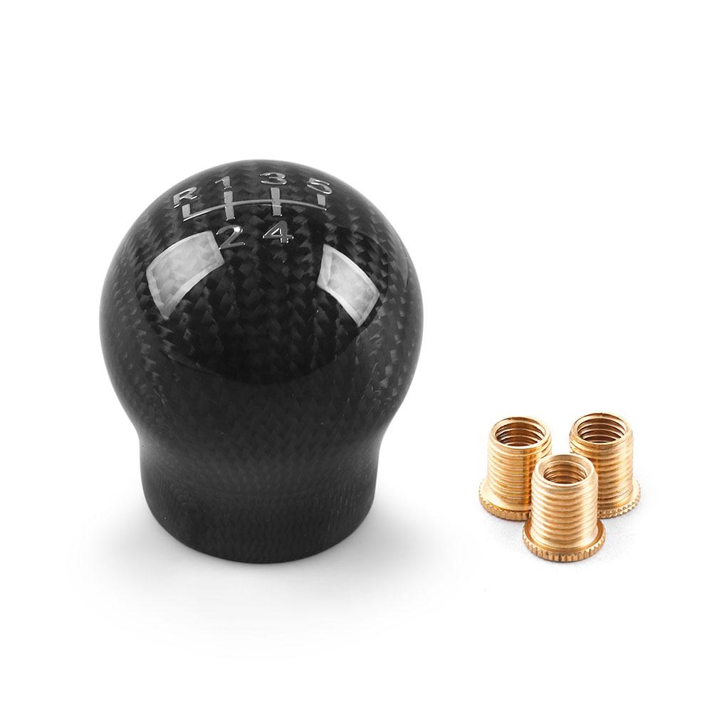 Racing Real Carbon Fiber Gear Shift knob Manual Transmission Shifter Lever Knob Round Ball Shape Handle Knob