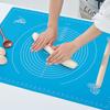 Household Silicone Non-Stick Baking Mat with Scales Rolling Dough Pad Kitchen Baking Tools(Blue
