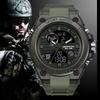 SANDA 739 Luxury Digital Quartz Watch for Men Military Army Waterproof Sports Wristwatches LED Dual Display Mens Reloj Hombre