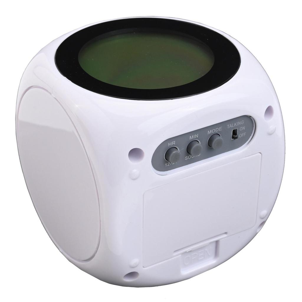 Revolutionize Your Morning with Our LED Projection Alarm Clock Voice Alerts Temperature Reporting Music Alarms Convenient Usage