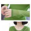 Fashion Spring Summer Mesh Base Shirt Thin Loose Fit Long Sleeve Elegant T Shirt Women Cover Belly Blouse