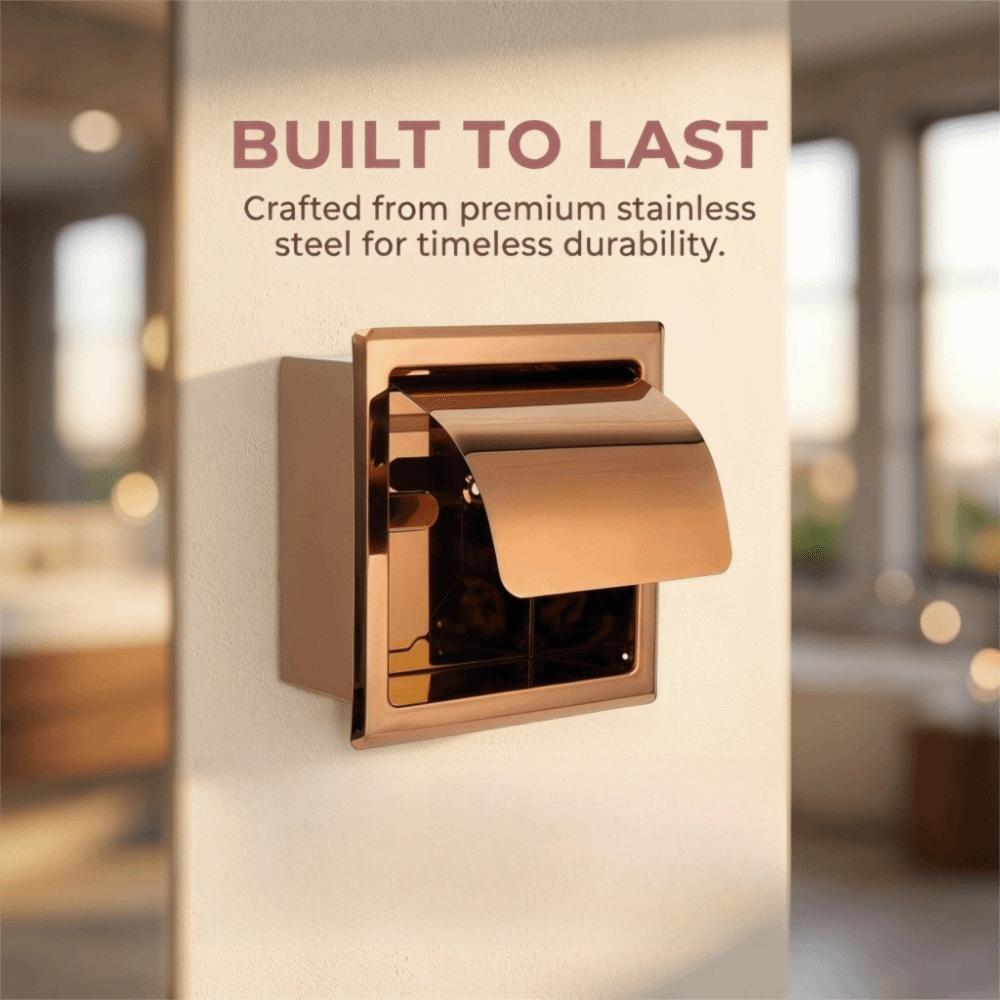 Portasciugamani in Acciaio Inossidabile Dispenser Carta Igienica Oro Rosa Bagno Cucina Lavanderia