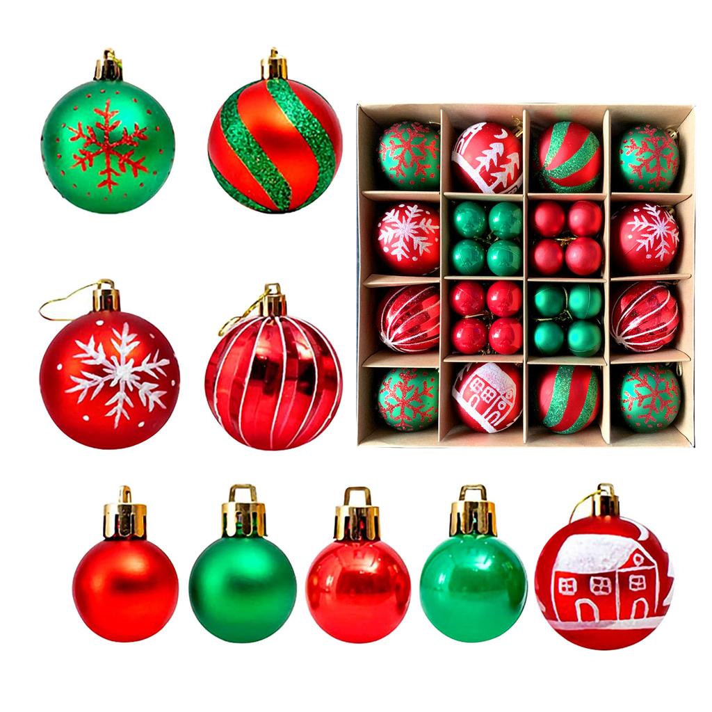 Christmas Ball Decoration Holiday Set, Hanging Christmas Tree Ornaments Set For Holiday Party Home Decor Tree Decorations