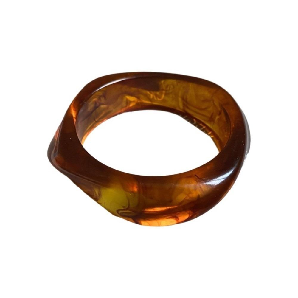 Europe American Style Wide Open Bangle Round Exaggerated Bracelet Unique Resin Bangle  Girls