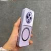 Upgraded Big Lens Protection Case for OPPO Reno12 F 4G/5G Luxury Leather Casing with Magnetic Ring