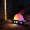 Digital Alarm Clock With Colorful Led Lights For Bedroom Use
