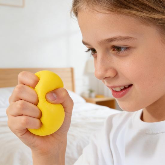 1/4Pcs Color Changing TPR Stress Ball Anxiety Relief Slow Rebound Flour Ball Portable Fidget Ball Sensory Toy Hand Exercise Relaxation Tools