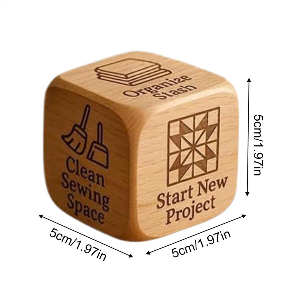 Quilters Dice Crocheting Tasks Dice Engraved Tasks Tool For Winding Embroidery Sewing Quilting Knitting Weaving Home Studio