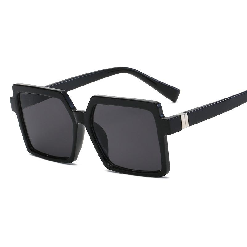 New European and American retro square sunglasses men's and women's trendy jelly sunglasses large frame street sunglasses s