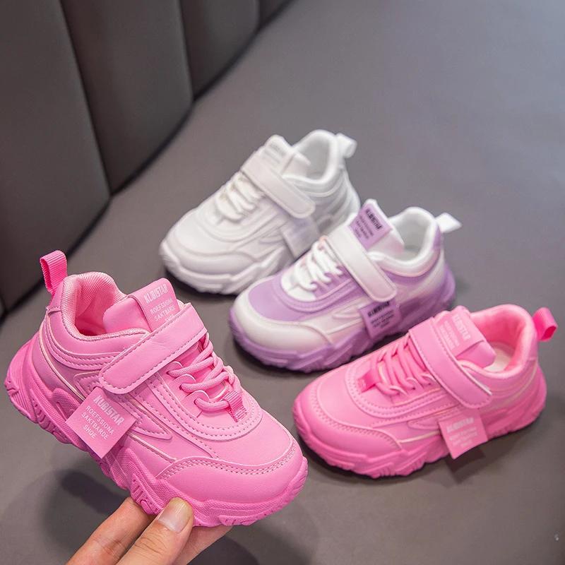 Girls Shoes Kids Fashion Sneakers Children Casual Sneakers Classic Soft Anti-skid Breathable Sports Running School Shoes New