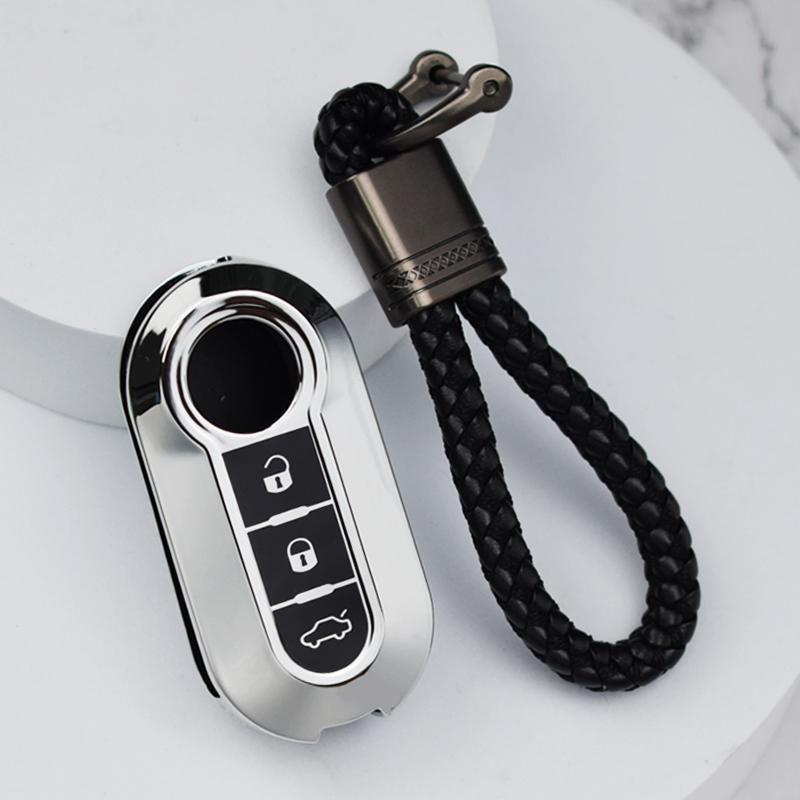 TPU Key Cover Shell For FIAT 500 Ducato Panda Punto 500Lfor Lancia Musa for Citroen Jumper for Peugeot Folding Car Key Case