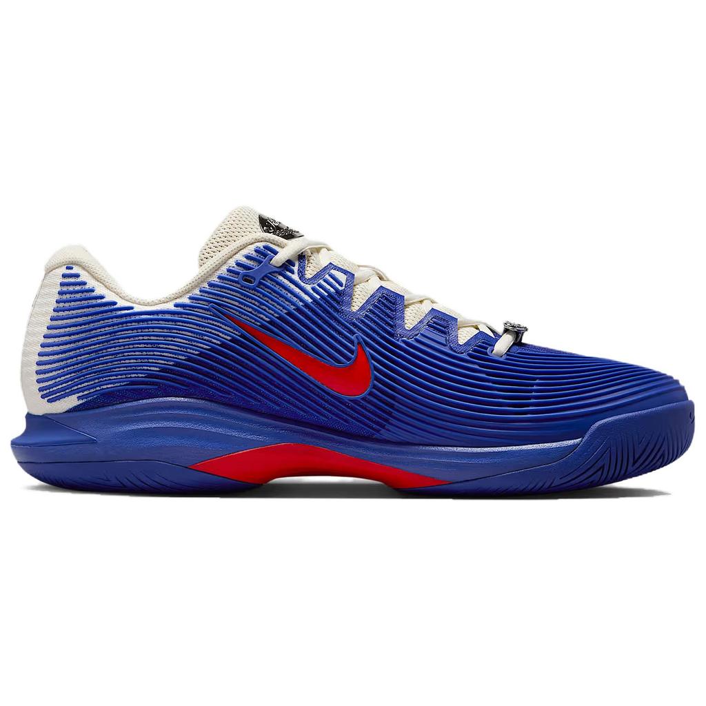 NikeCourt Air Zoom Vapor 12 Premium HC Deep Night Light Crimson Men Sneakers Blue Pale-Ivory Metallic-Silver HJ6770-500