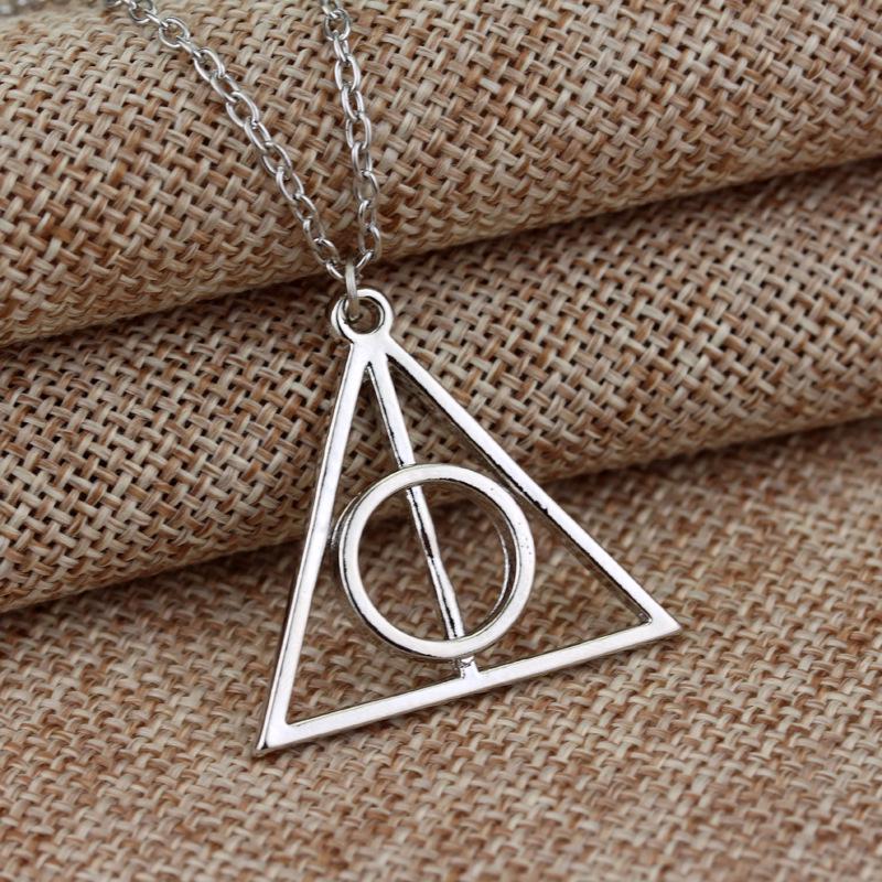 Resurrection Stone Hallow Necklace - Luna Lovegood Inspired Triangle Pendant