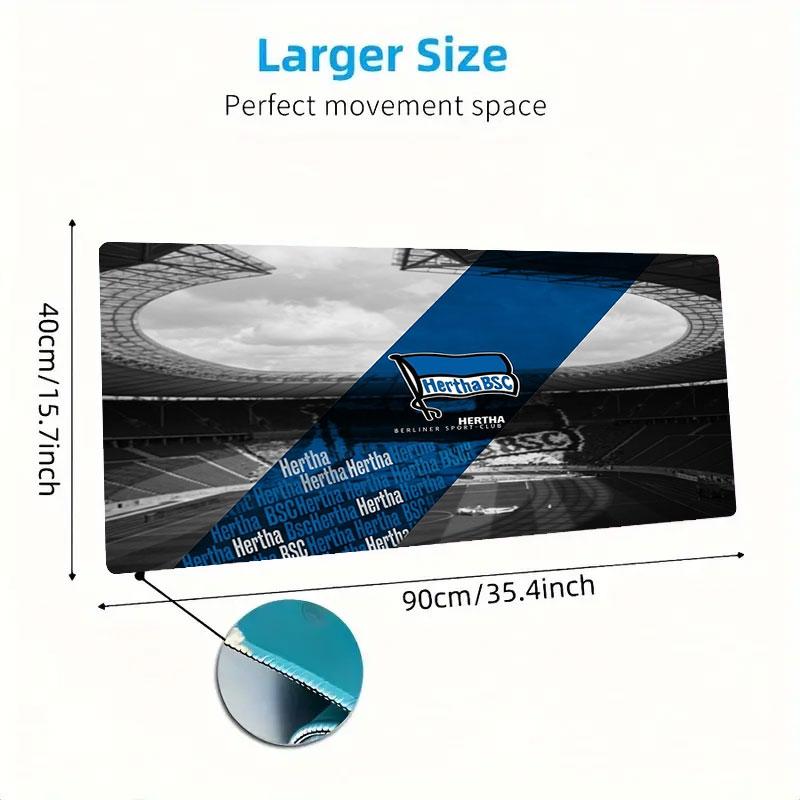 Hertha BSC Large Size Mouse Pad Large Gaming Table Cushion Non-slip Laptop Tablet Big Mousepad XXL Mat Mini PC Playmat With Lock edge
