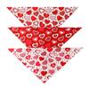 Pet Saliva Wipes Adjustable Strap Exquisite Heart Pattern Pet Cleaning Cloth Pet Valentine Day Party Birthday