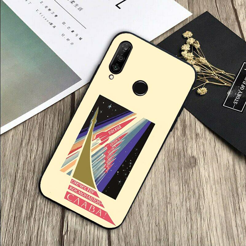 CCCP Soviet Space Propaganda Art For Huawei Nova 5T 9 10 SE 7i 8i 11i 12i Y73 Y90 Y70 Y72 Y61 Y91 P60 Pro P40 P30 Lite Case