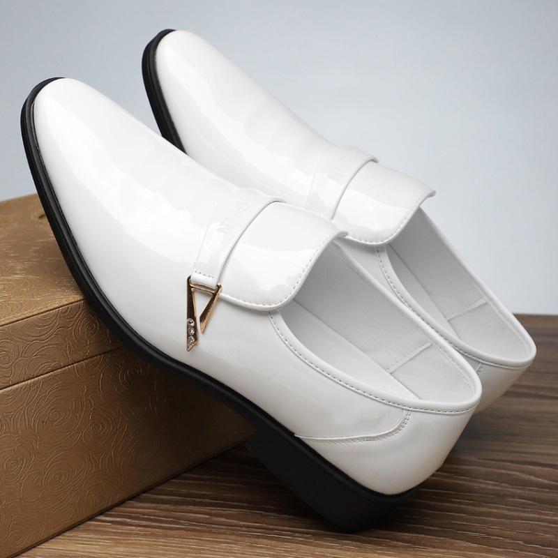 

20252025 Popular Large Size 48 Men s Leather Shoes Business British Wedding Suit Shoes Spring and Autumn Leather Shoes 38 белый