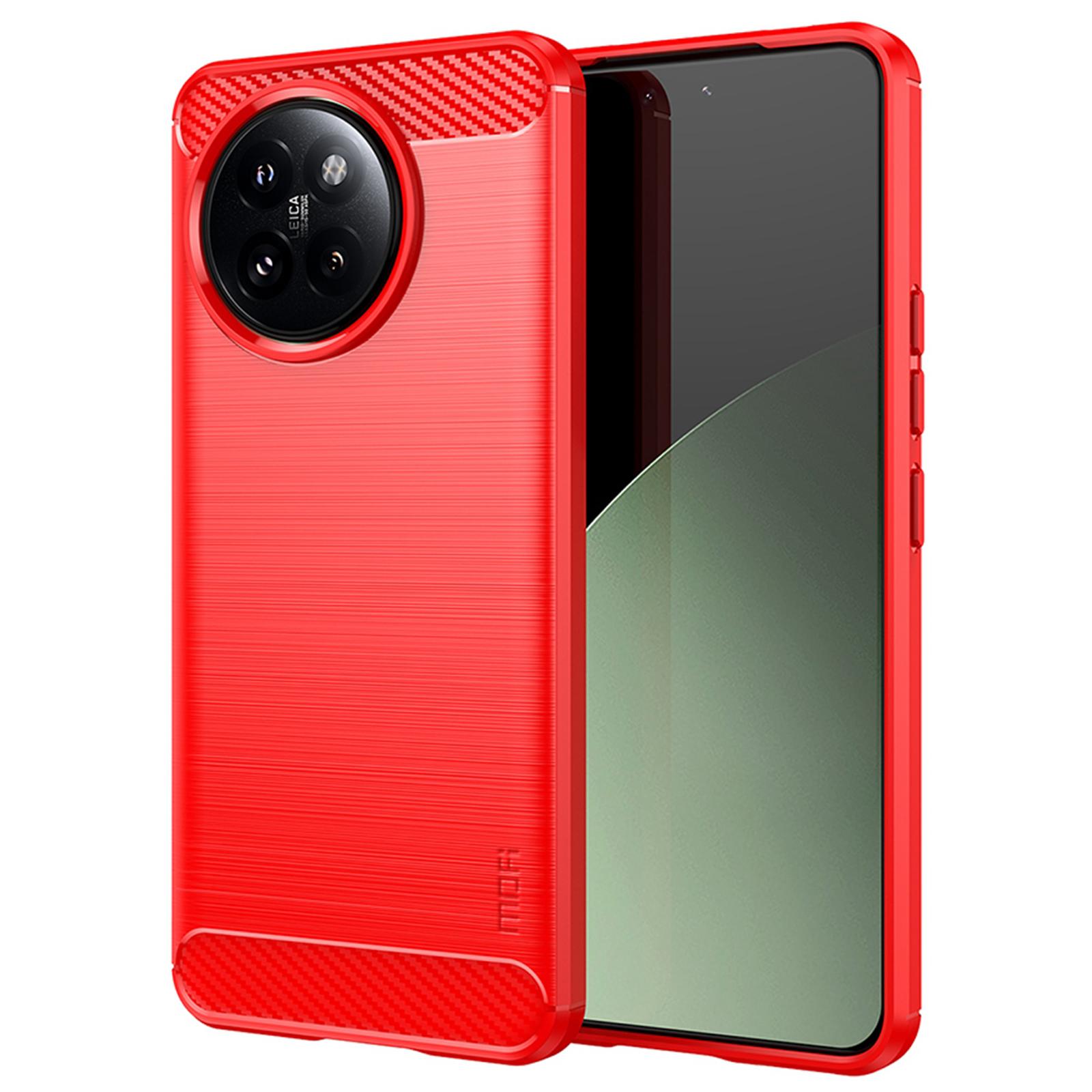 

MOFI JK TPU Series-1 For Xiaomi Civi 4 Pro 5G/14 Civi 5G Case Brushed TPU Phone Cover Red