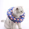 Colar Elizabetano de Algodão Estampado Anti-mordida Lambedura Gato Cachorro Ferida Aerada Protetor Animal de Estimação Gatinho Anel de Vergonha Coleira Cervical Pós-cirurgia