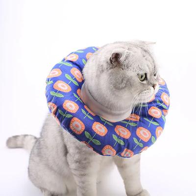 Printed Cotton Anti-bite Lick Cat Dog Elizabeth Collar Aerated Wound Protective Pet Kitten Shame Ring Neckband After Surgery