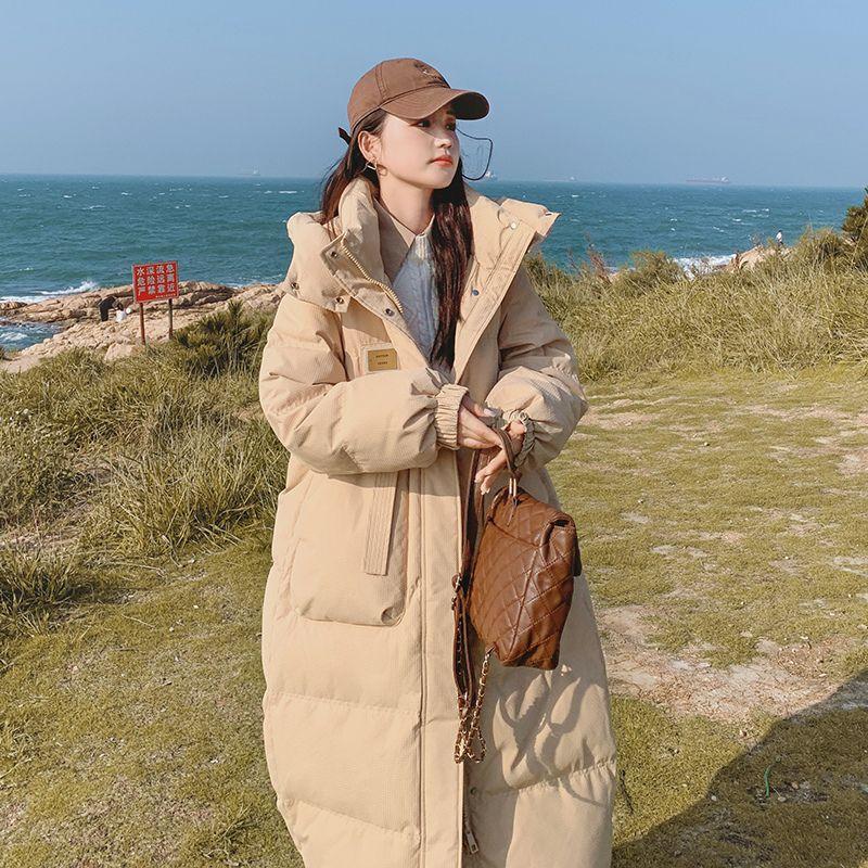 Down Cotton Coat Women's Mid-length Winter New Style Cotton Coat Thickened Knee-length Bread Coat Cotton-padded Jacket
