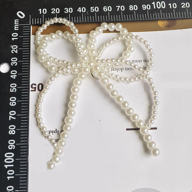 Elegant Pearl Bowknot Charm For Jewelry Making Diys Keychain Necklace Earrings Crafts Shoe Buckle Ornament Accessories