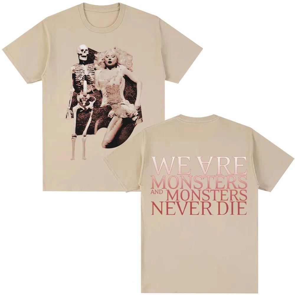 Die Mayhem Ball Tour 2025 Vintage T-Shirts Little Monsters Gothic Punk Fashion T-Shirt Männer Frauen Baumwolle Übergroße T-Shirts