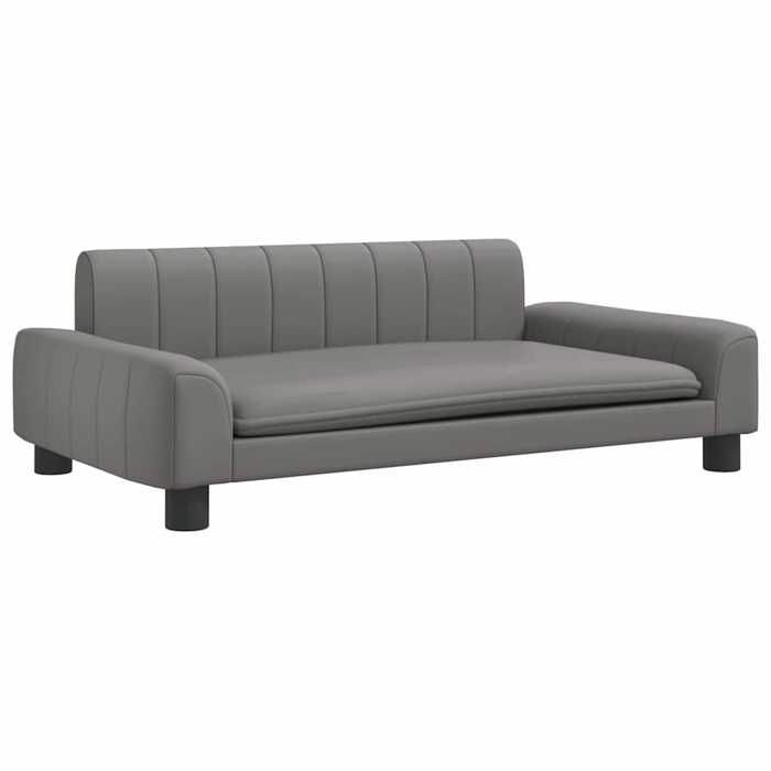 VidaXL Lit pour chien gris 90x53x30 cm similicuir 171855