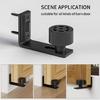 Smooth Sliding Door Guide Wheel Kit For 1/2inch - 2inch Thick Panel Vertical Rotations Design Durability Carbon Steel
